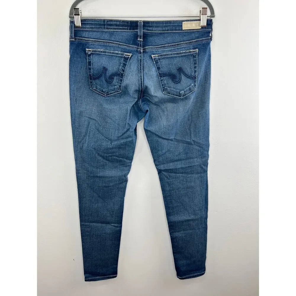 AG-ED Denim Blue 11 Year Swapmeet Wash Cotton Blend Denim Jeans Jeggings 29 R
